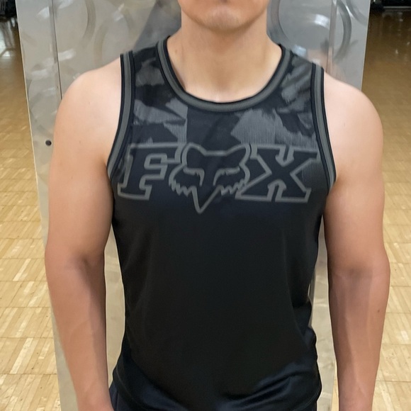 FOX ACTIVE WEAR MEN RACING THICK FABRIC SLEEVELESS TANK TOP SHIRT STRETCHY SPORT - Picture 3 of 16